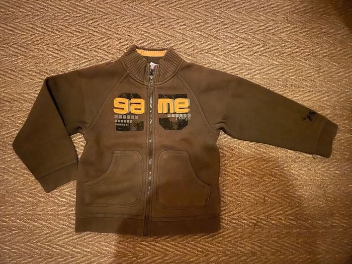 Gilet kaki zippé Orchestra 7 ans garçon