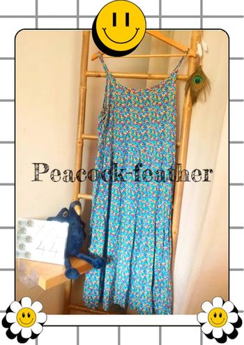 Robe fleurie bleue 44