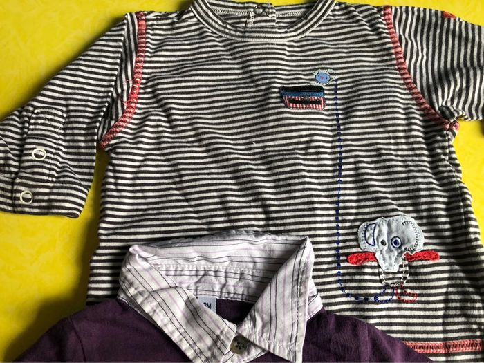 Lot tee shirt 3 mois - photo numéro 3
