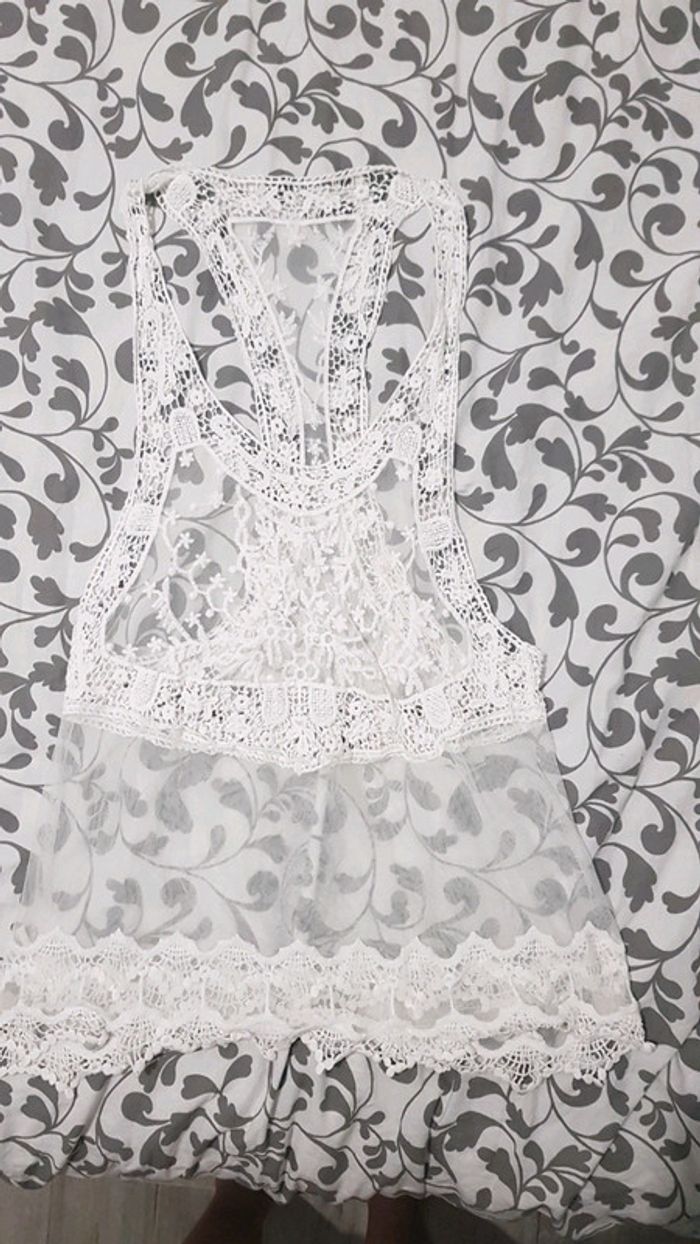 Debardeur Tunique dentelle
