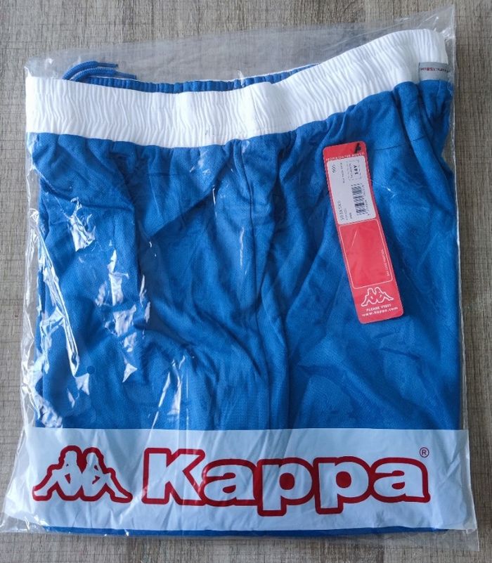 Short pour garçon marque kappa taille 14 ans couleur bleu et blanc - photo numéro 6