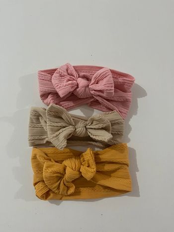 Lot de 3 bandeaux à noeud - bebe