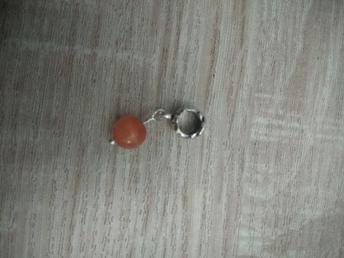 Pendentif boule orange