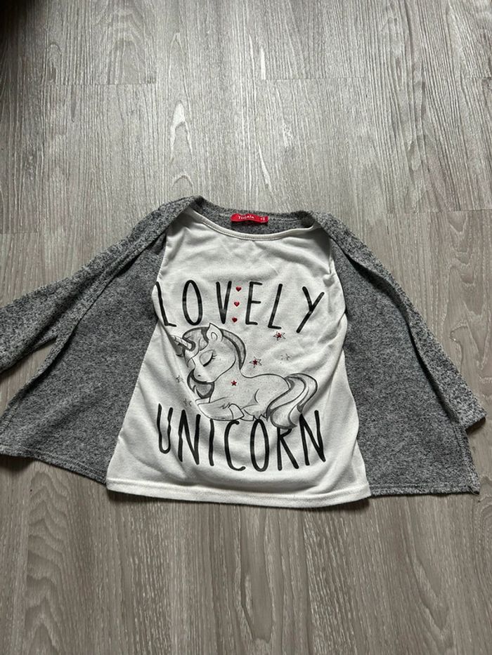 Tee shirt licorne gilet intégré - photo numéro 4