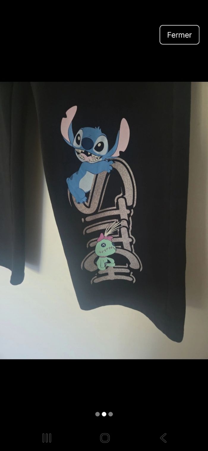 Jogging noir Stitch - photo numéro 2