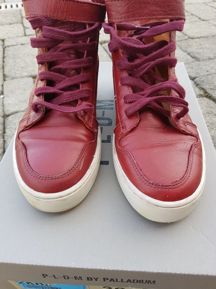 Baskets montantes rouges Palladium T38 - photo numéro 3