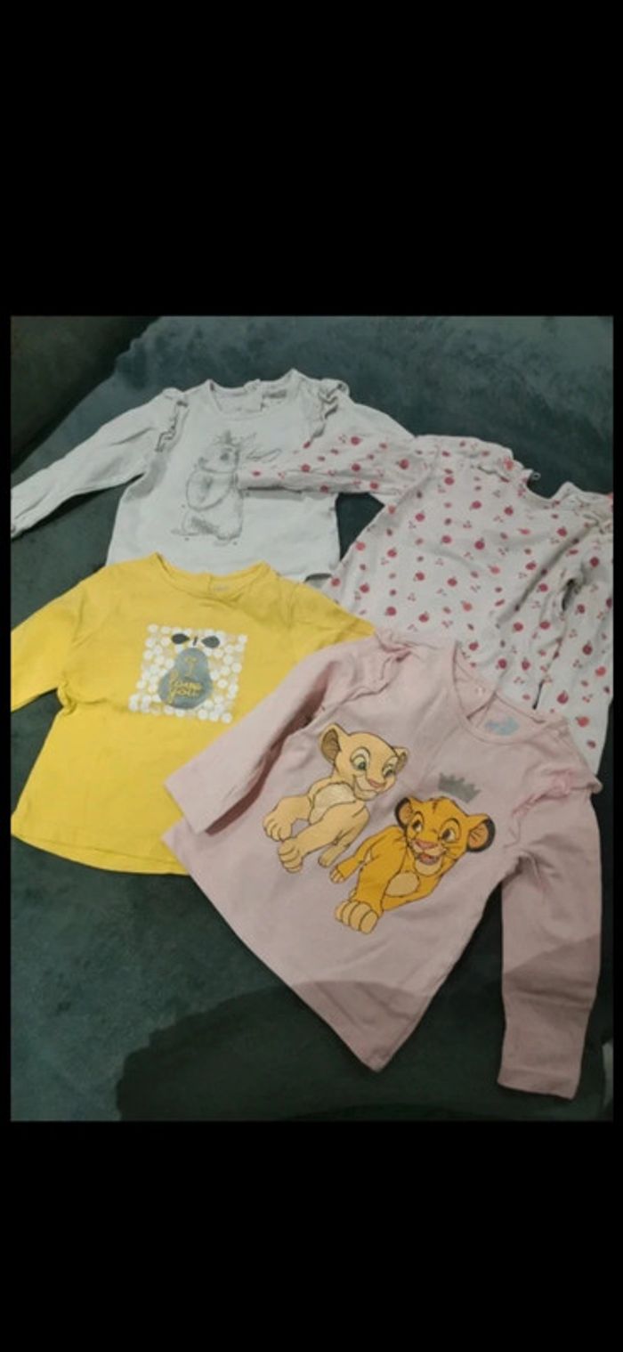 Lot t shirt manche longue 18 mois
