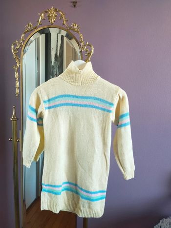 Pull jaune vintage en laine