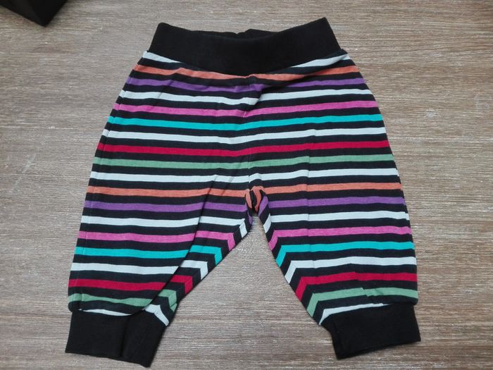Pantalon sarouel bébé fille rayé noir multicolore 4 6 mois h&m