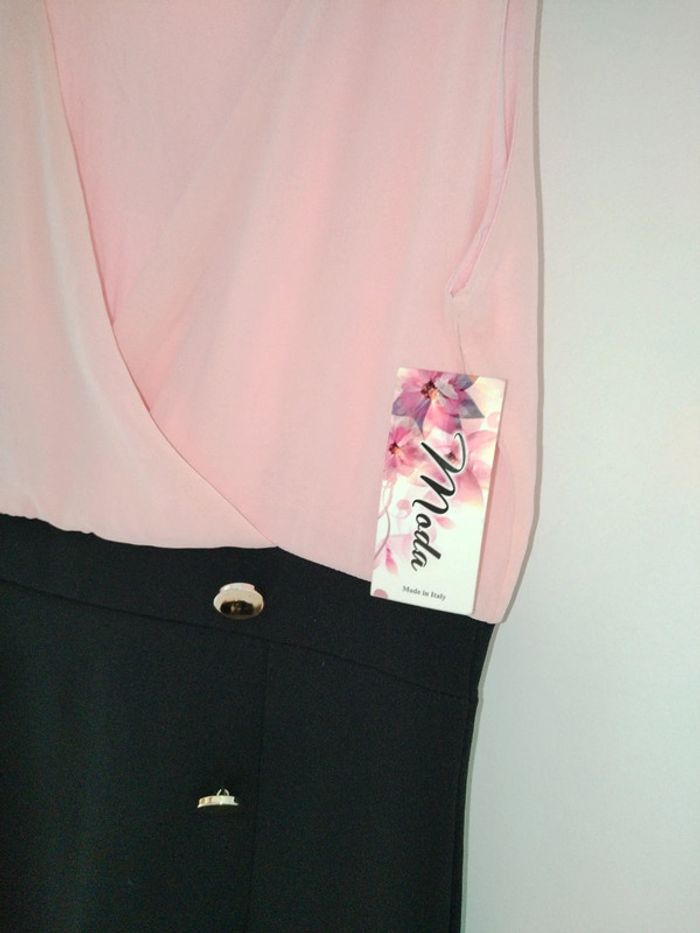 Robe de soirée femme rose et noir - photo numéro 2