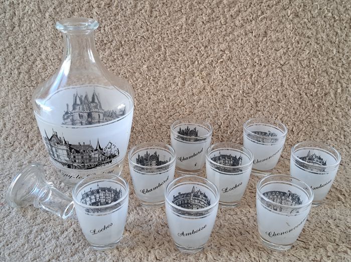 🍽 Service à liqueur décors Chateaux de la Loire - photo numéro 2