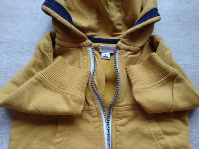 Gilet avec capuche, pat et ripaton, taille 6 mois - photo numéro 8