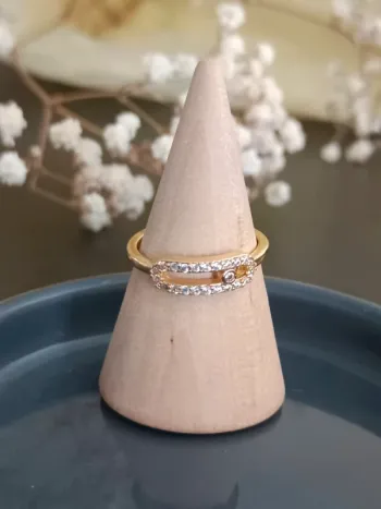 Bague doré ajustable