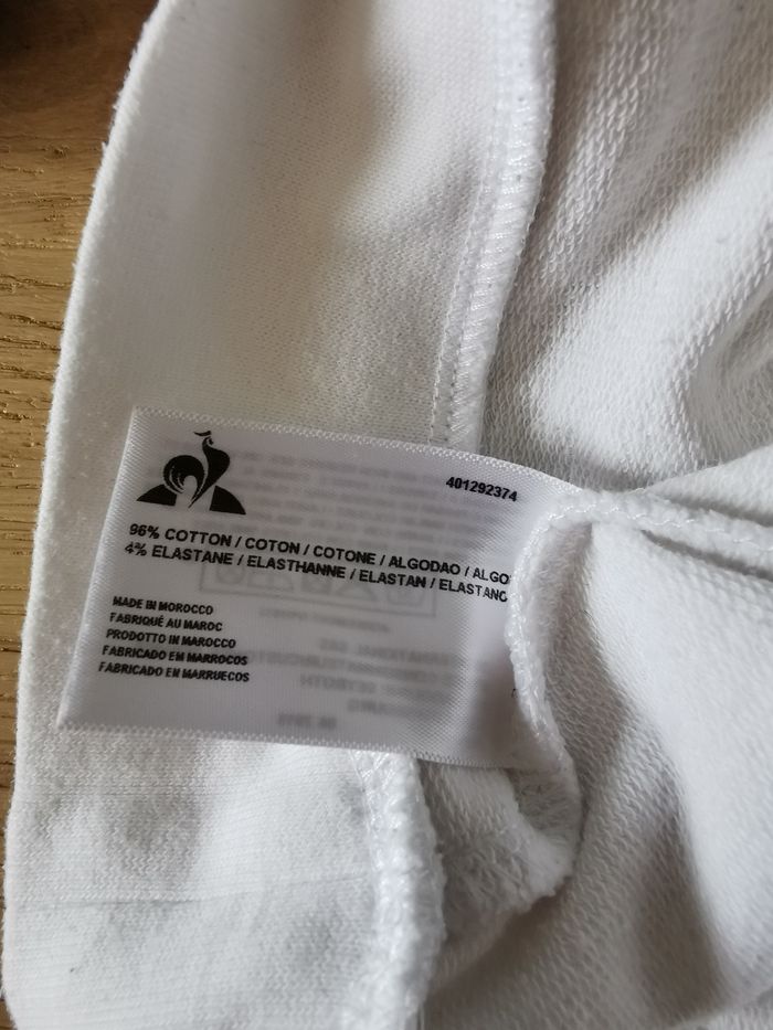 Sweat sans capuche blanc le coq sportif 14 ans en très bon état - photo numéro 5