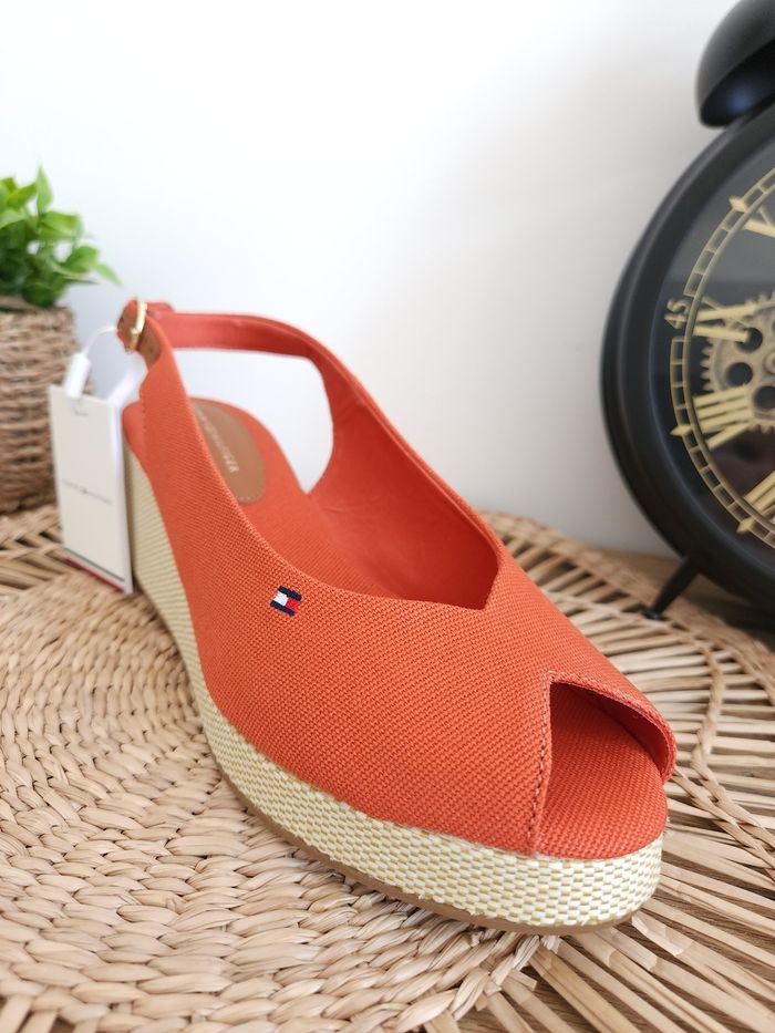Espadrilles Sandales compensées en toile Tommy Hilfiger Pointure 39 - photo numéro 5