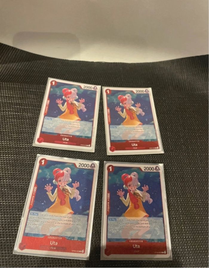 Lot x4 carte Uta OP09-002 rare foil anglais One Piece TCG