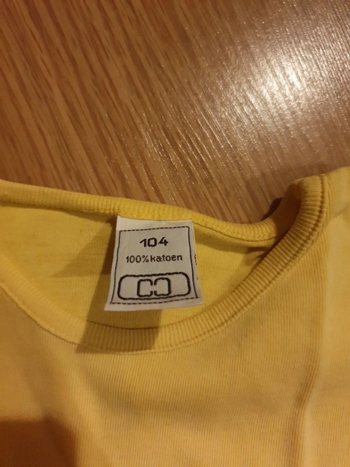 tee shirt jaune 4 ans - photo numéro 2