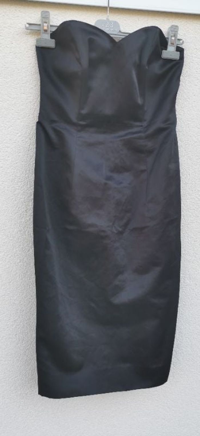 Robe bustier satinée