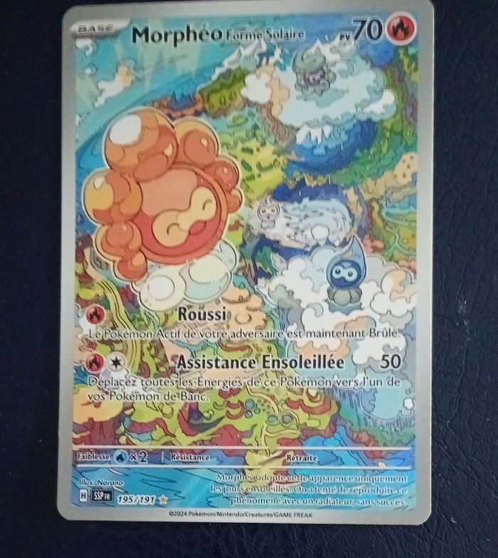 Carte pokémon Morphéo Forme Solaire 195/191 EV08 Étincelles Déferlantes 🇫🇷