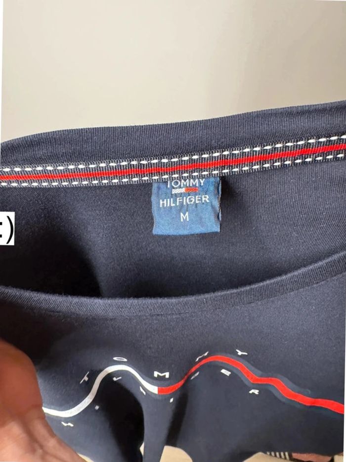 T-shirt Tommy Hilfiger homme M bleu marine - photo numéro 6