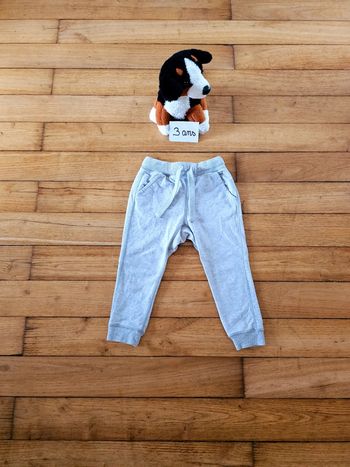 Pantalon jogging gris clair pour le sport gym bébé fille ou garçon mixte 3 ans 36 mois