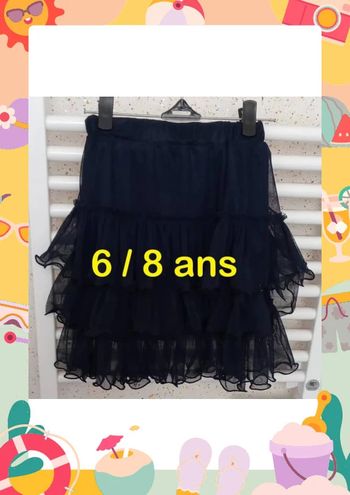 Jupe à volant bleu marine en tulle Mini Molly Taille 6 / 8 ans