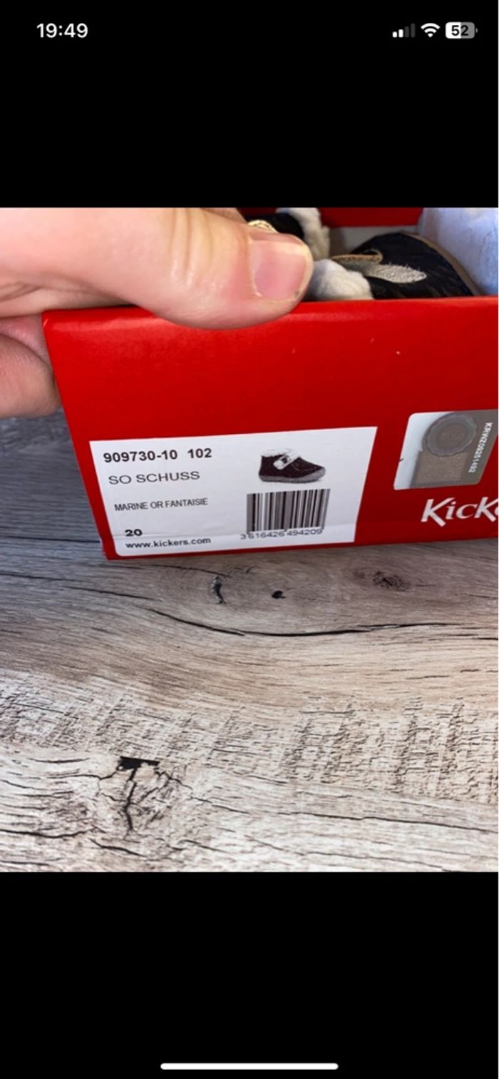 Bottines Kickers marine doublées fourrure T20 - photo numéro 2