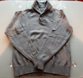 Pull gris Teddy Smith col châle homme Taille S