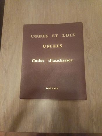 Codes et lois usuels  Codes d'audience