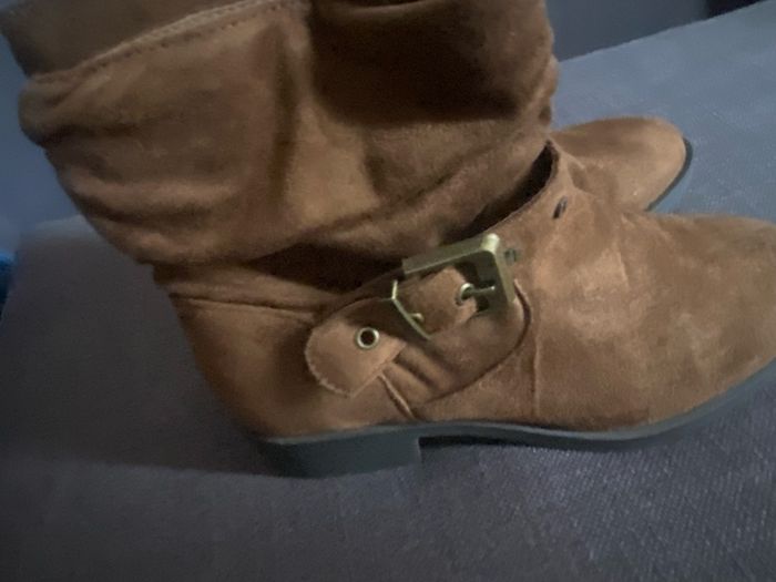 Bottines en daim marron - photo numéro 3