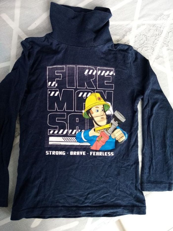 T-shirt garçon manches longues et col montant