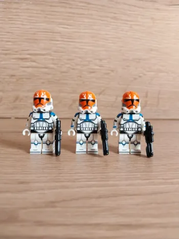 Figurines type lego 3 clones de la légion d'Ashoka star wars
