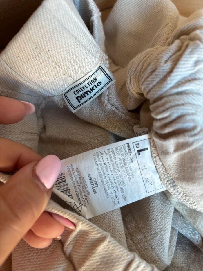 Pantalon Pimkie 7/8e style chino femme beige L - photo numéro 5