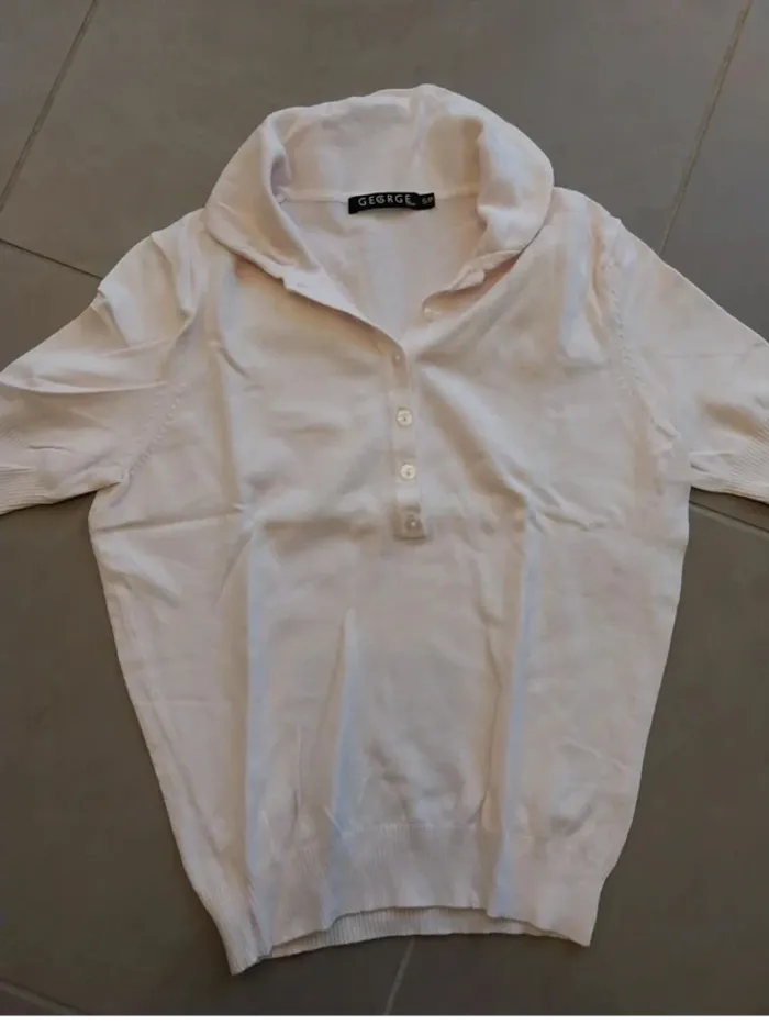 Pull mi saison blanc rosé T36 - photo numéro 2