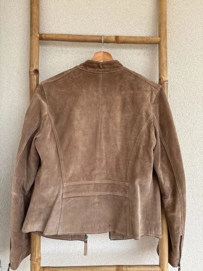 Blouson en croûte de cuir de porc CBLV taille 40 - photo numéro 11