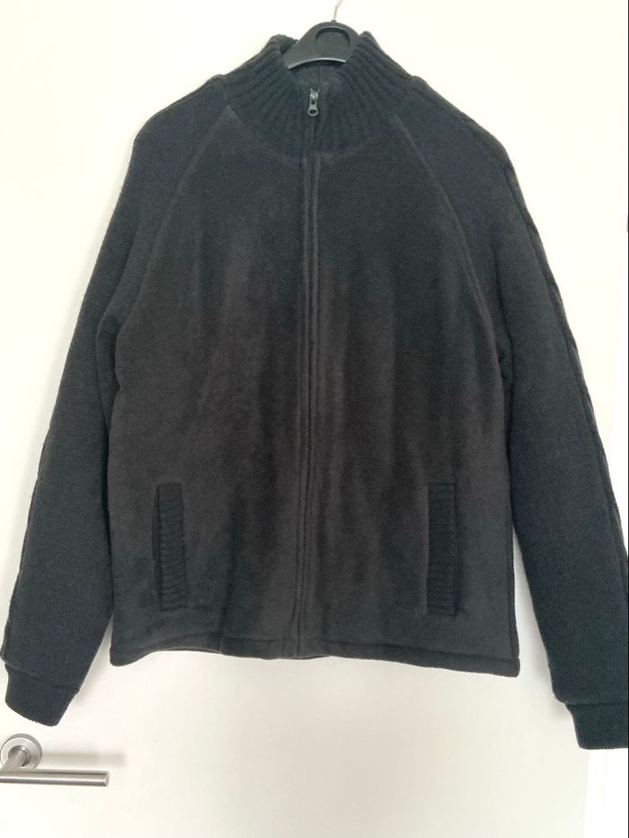 Blouson homme en polaire gris foncé taille L