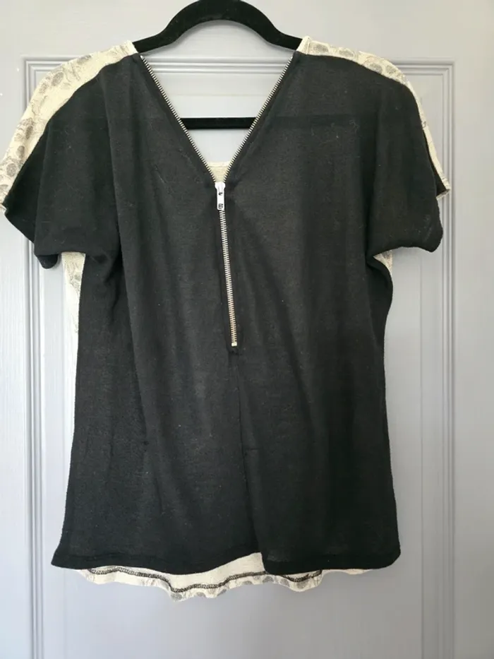 T shirt femme Têtes de mort écru S - photo numéro 3