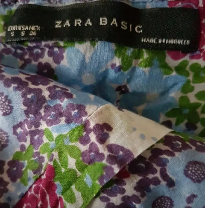 Robe ou tunique longue multicolore Zara Taille S Neuve - photo numéro 5