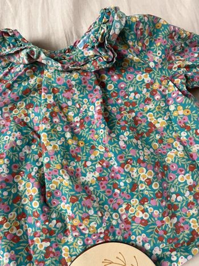 Blouse fleurie jacadi 12 mois - photo numéro 2