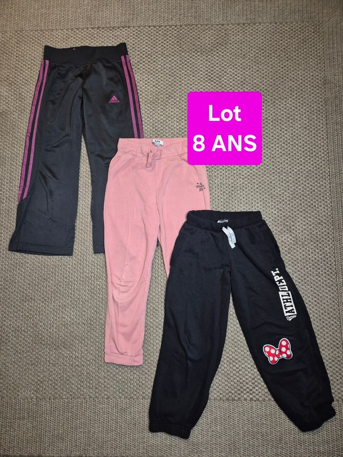 Lot de 3 pantalons joggings fille - 8 ans