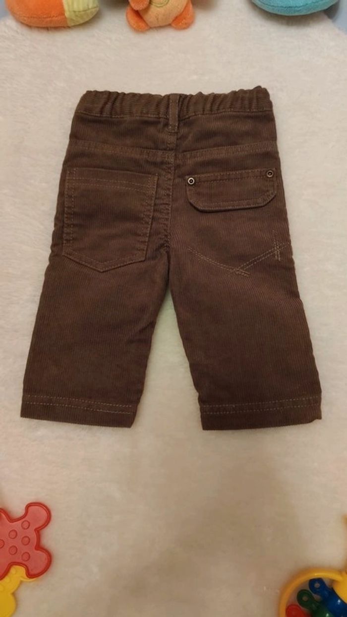 Pantalon velours côtelé marron T. 6 mois Tape À L'Oeil 💮 55% Polyester 45% Coton - photo numéro 5