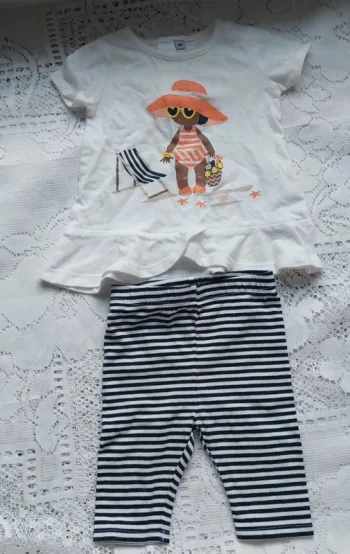 Ensemble, décontracté, en très bon état, taille 6 mois