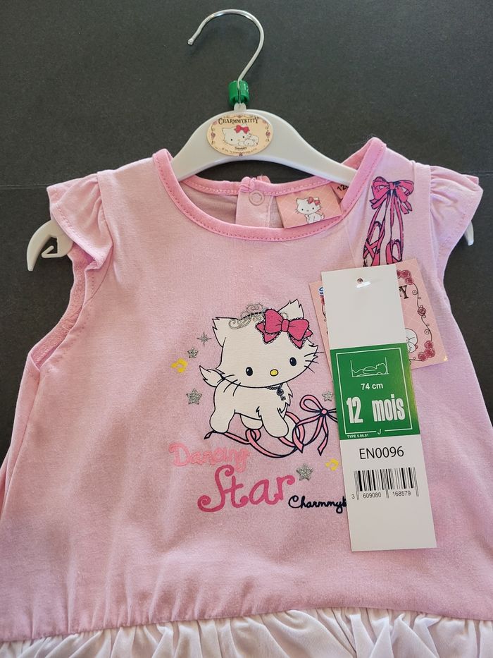 Robe hello Kitty rose  12 mois - photo numéro 2