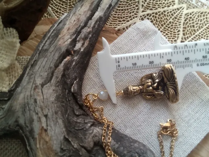Collier bouddha et pierre de lune naturelle - photo numéro 2