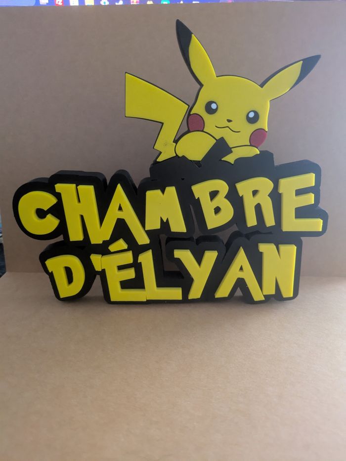 Plaque de porte Pokémon Pikachu - photo numéro 2