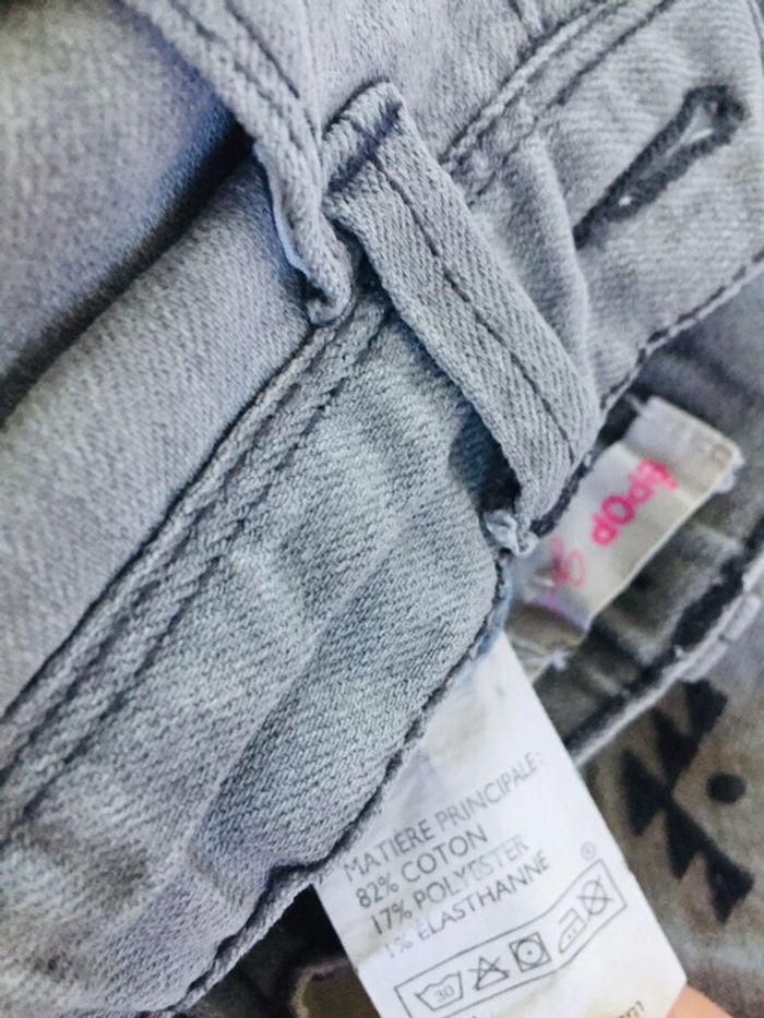 Jeans fille gris 5 ans pantalon - photo numéro 6