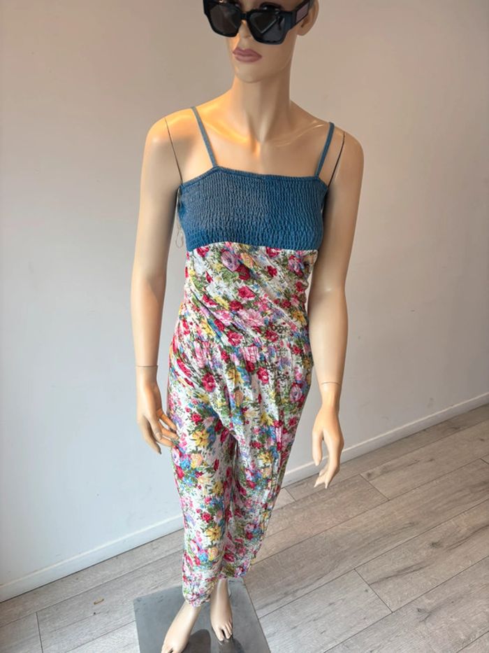 Combinaison pantalon à fleurs neuf boutique parisienne - photo numéro 10