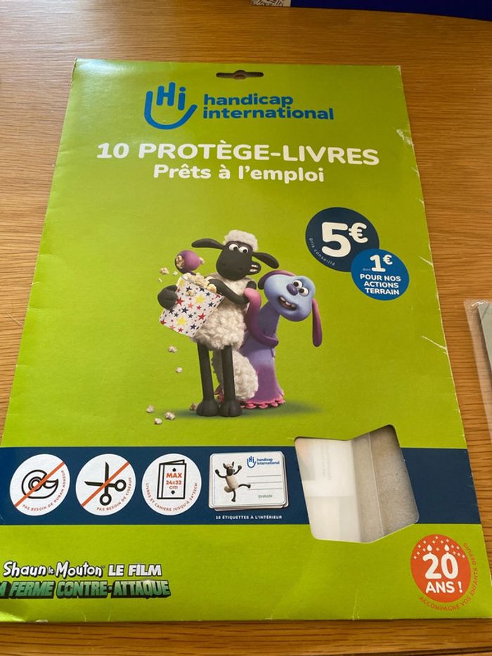 Pochette de 10 protège livre