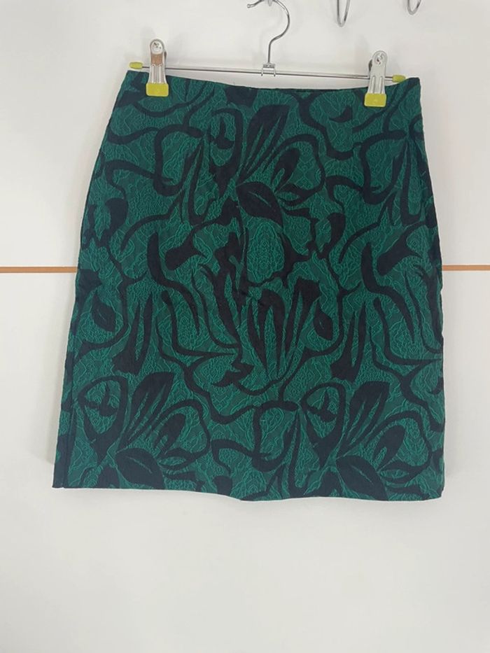 Jupe imprimée verte/noire 34 Kiabi