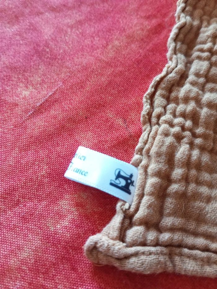 Doudou ours lapin chien gaz de coton bychrisatelier - photo numéro 7